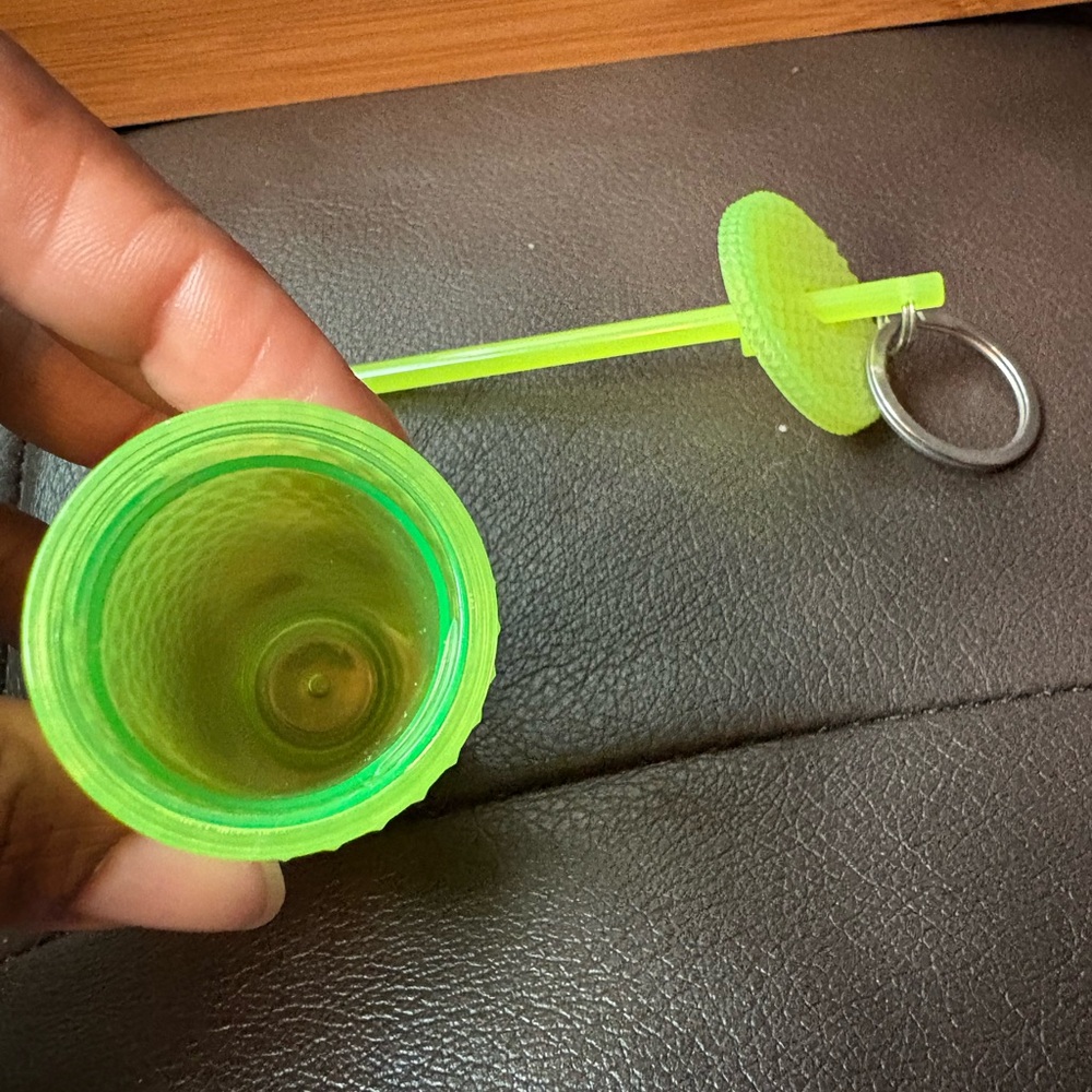 Neon Green Keychain Cup- glow in the dark Starbucks keychain:bnwt